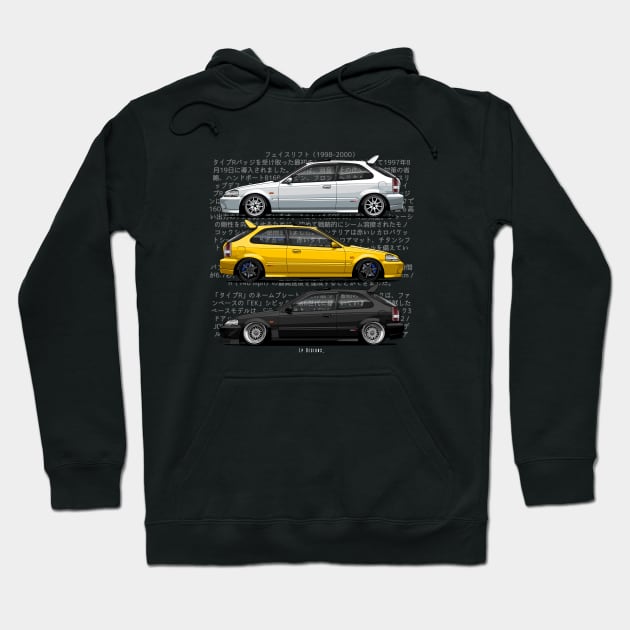 Civic's Ek - Type R Hoodie by LpDesigns_